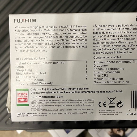 Fujifilm Instax Mini 70 Instant Camera - Neon Orange New In Box - Picture 3 of 10